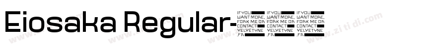 Eiosaka Regular字体转换